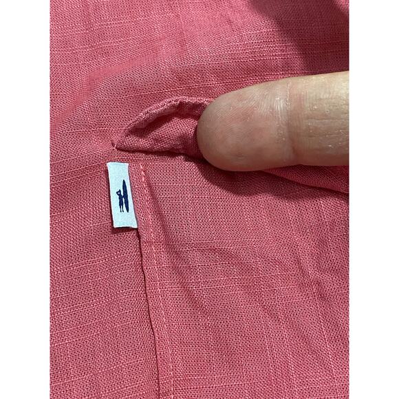 Johnnie-O Hangin’ Out Shirt Size M Red Long Sleeve Button-Up Cotton - Picture 4 of 8